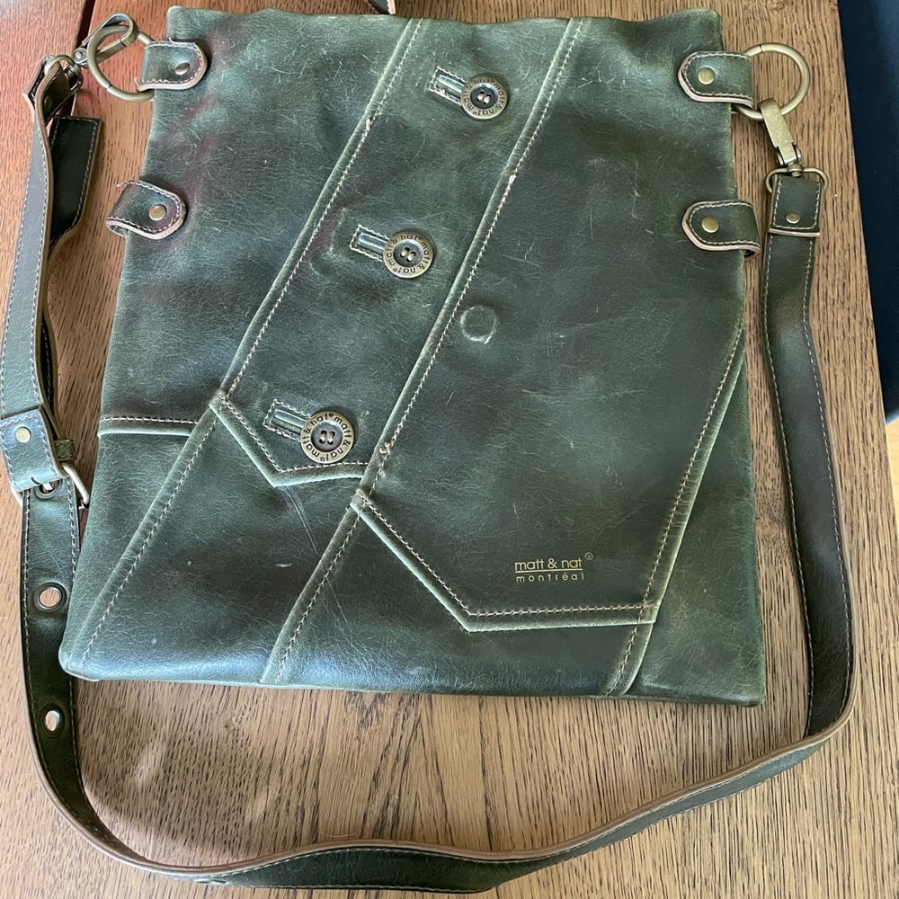 Matt and Nat vegan leather made of recycled bottles cross body bag
